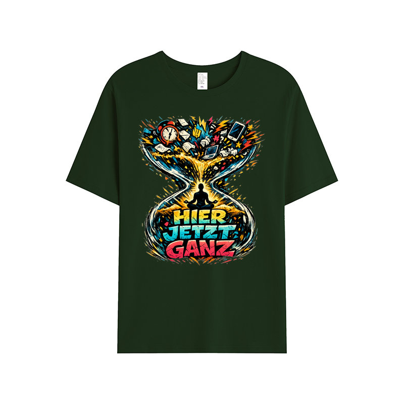 T-Shirt Hier, Jetzt, Ganz – Yoga Balance & Achtsamkeit