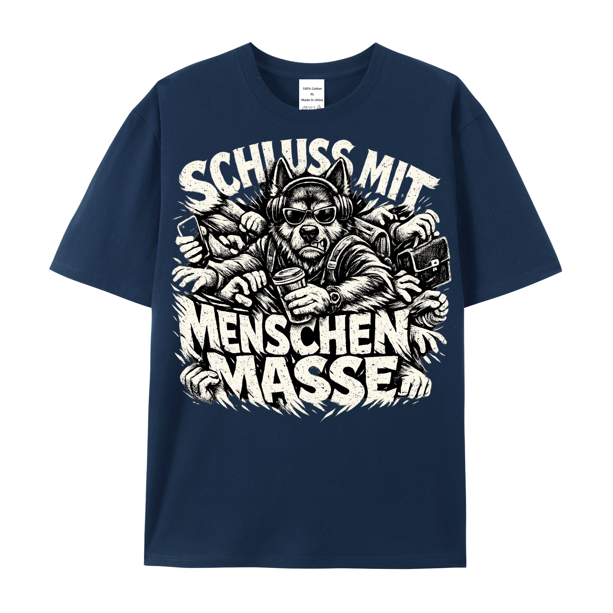 T-Shirt Schluss mit Menschenmassen Hundeliebe