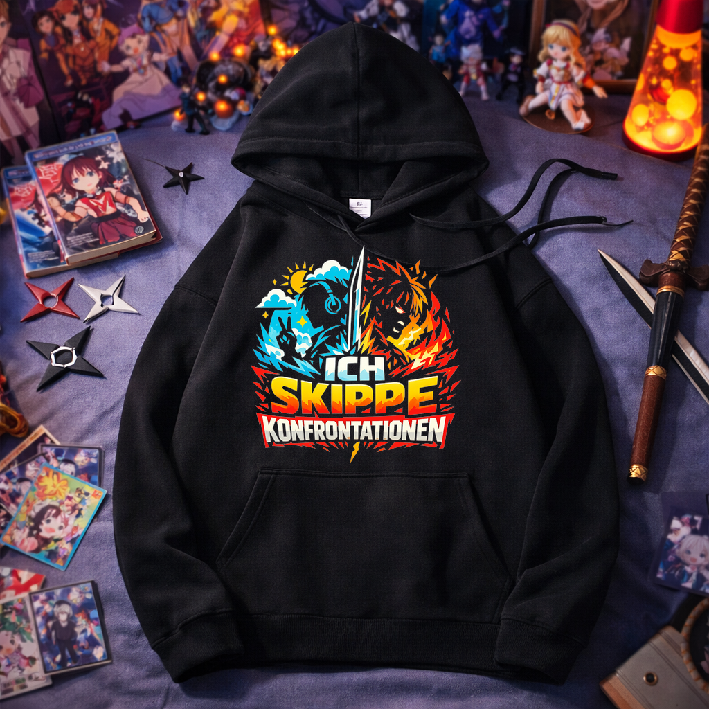 Hoodie Konfrontations-Mode: Skip & Chill