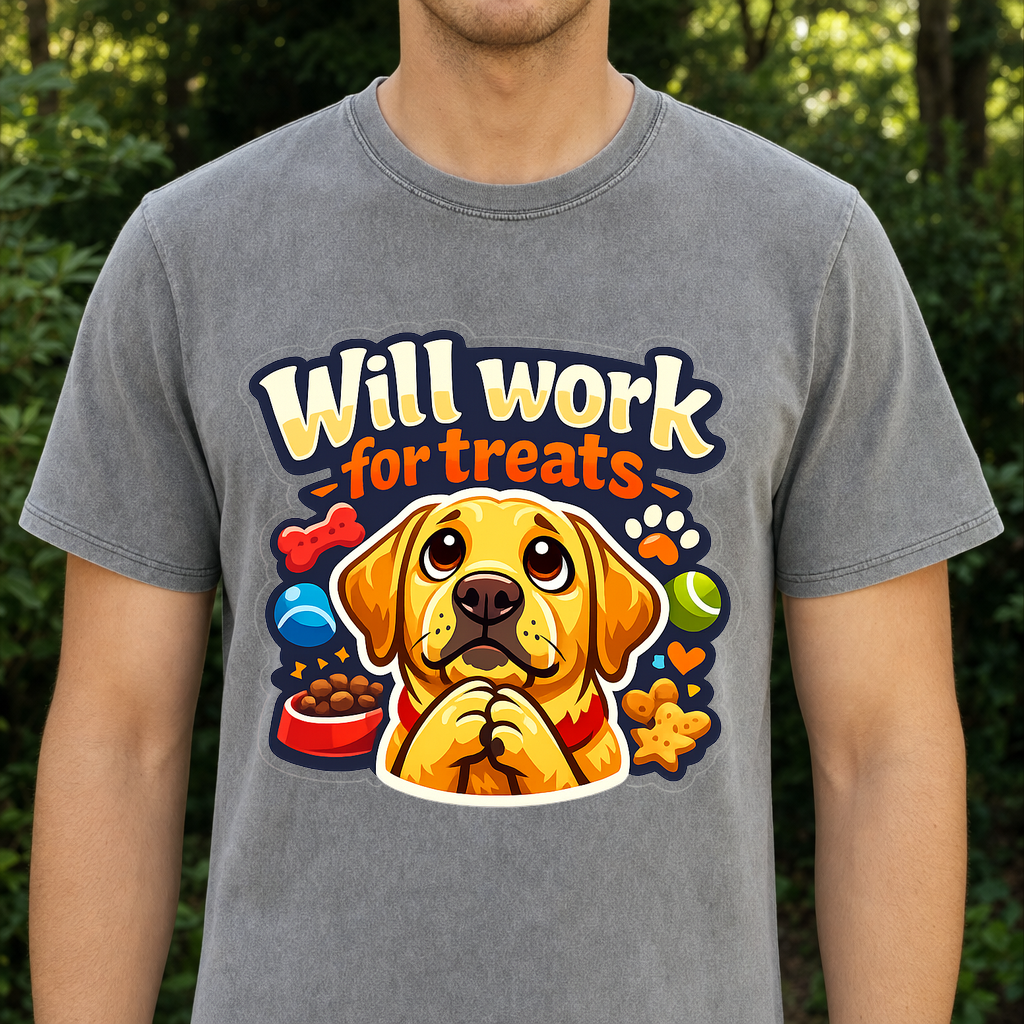 T-shirt Will Work For Treats Dog Lover