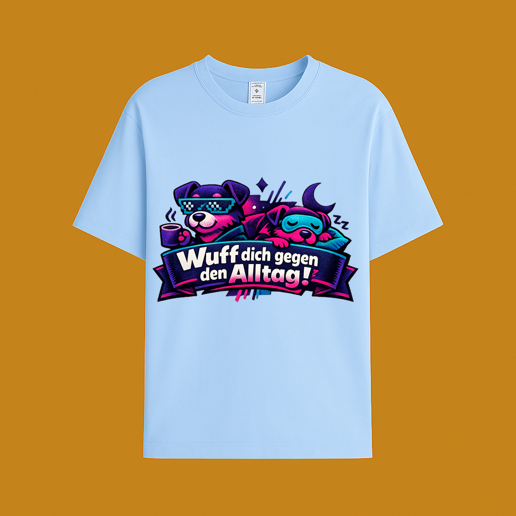 „Wuff dich gegen den Alltag!“ t-shirt