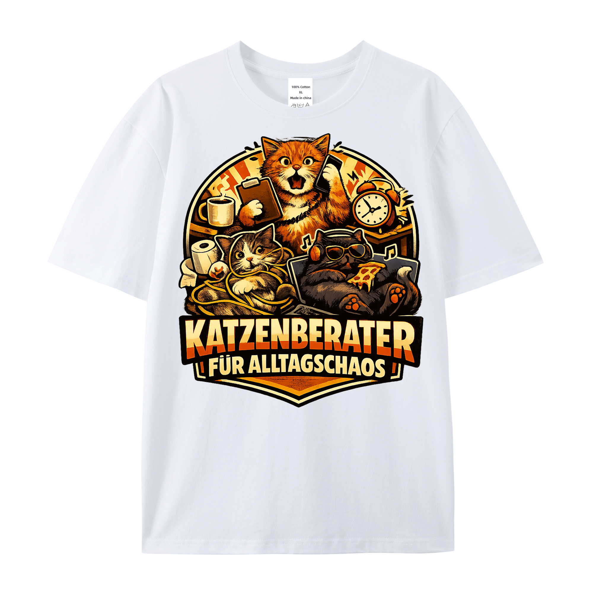 „Katzenberater für Alltagschaos“ t-shirt