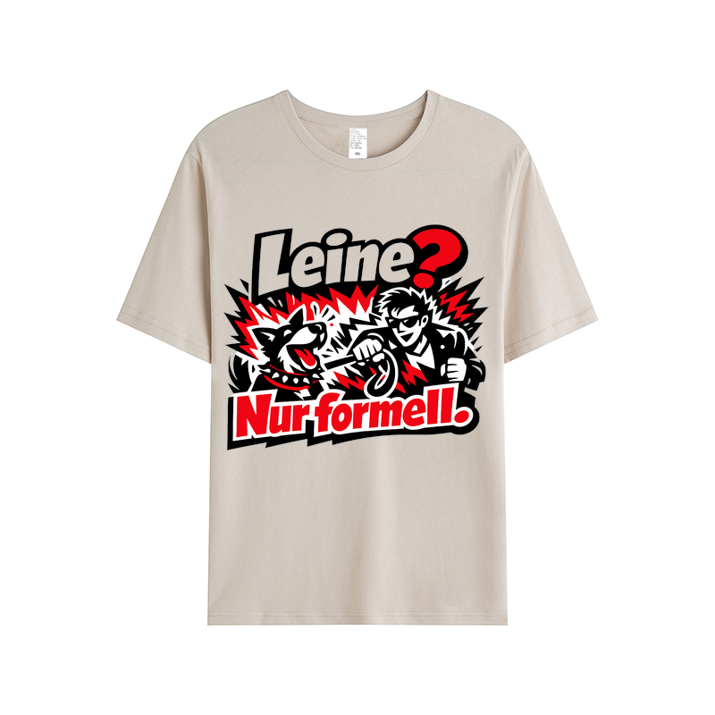 T-Shirt Leine? Nur formell. Hundecharme Edition