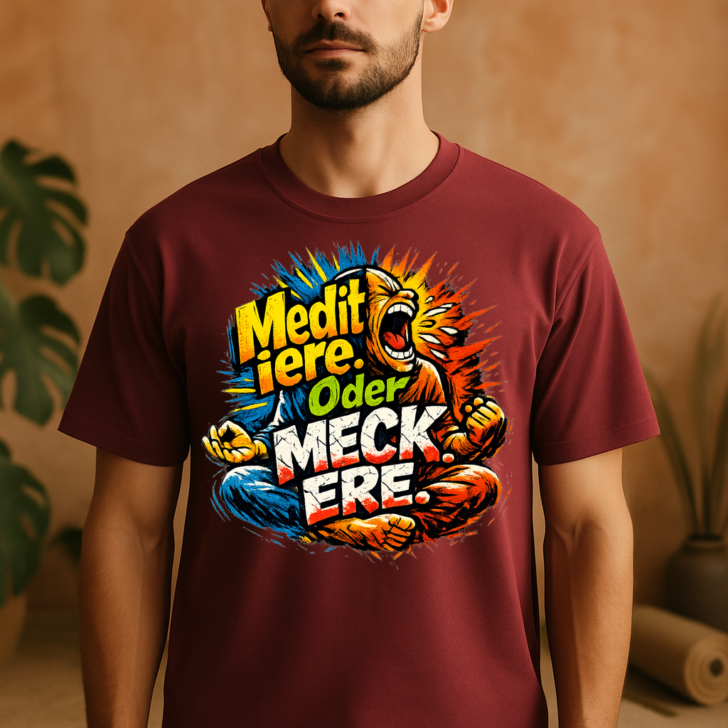 T-Shirt ZenMäßig Meditiere Oder Meckere