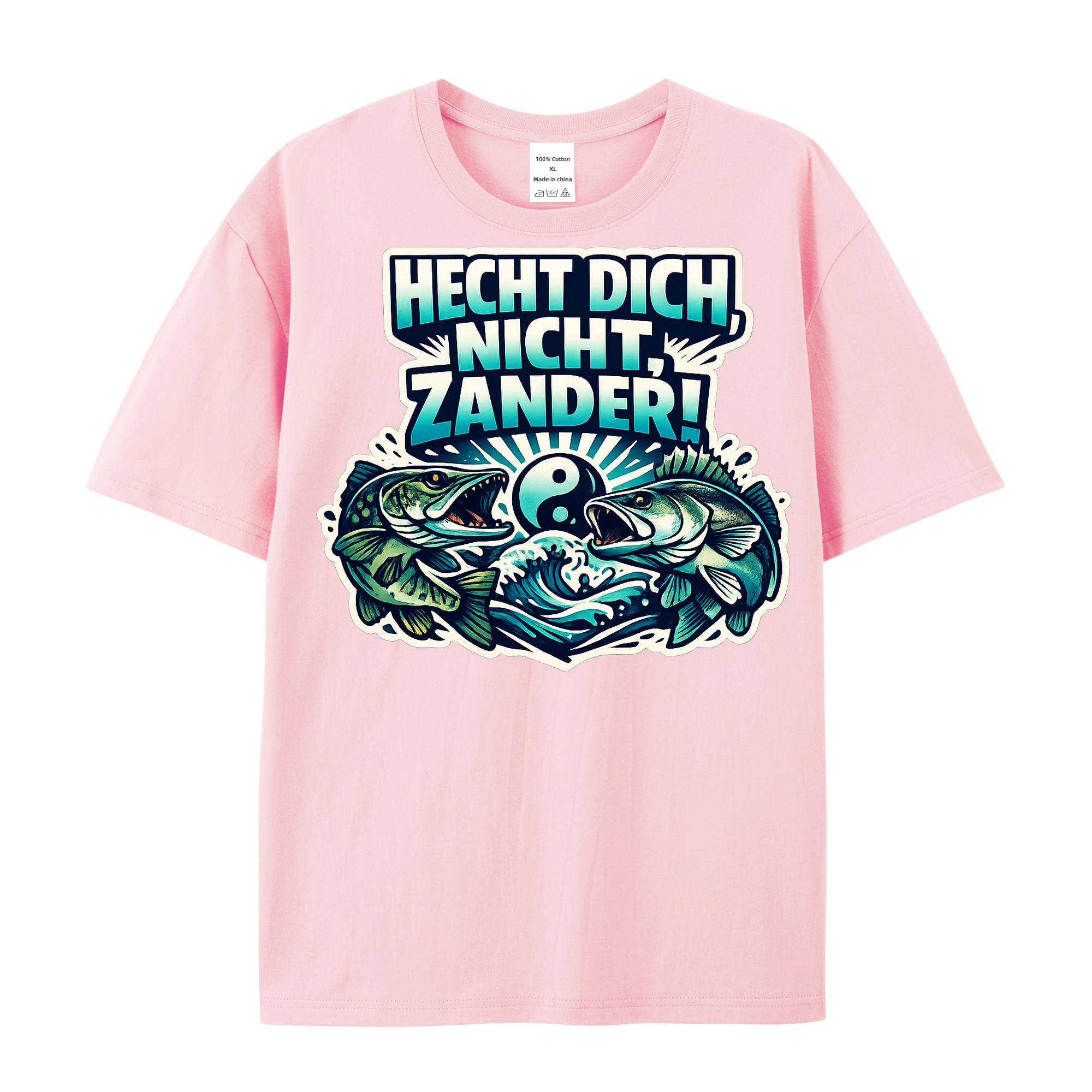 T-Shirt Anglerwitz: Hecht dich nicht, Zander!