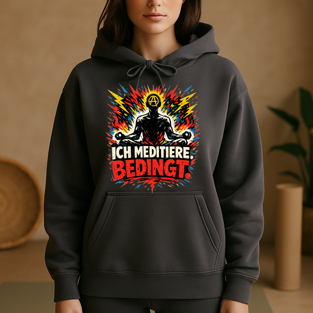 Hoodie Meditationsmood – Ich meditiere. Bedingt.