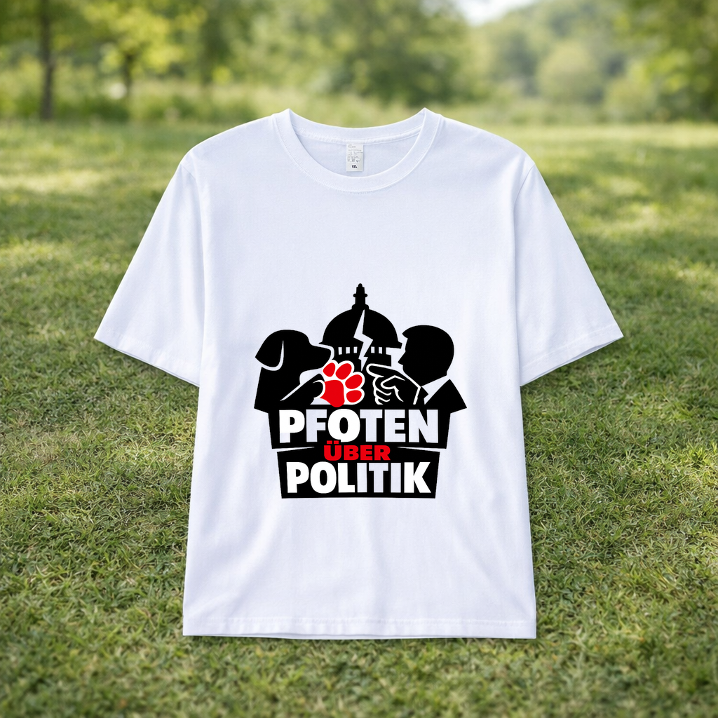 T-Shirt Pfoten über Politik Hundeliebe Edition