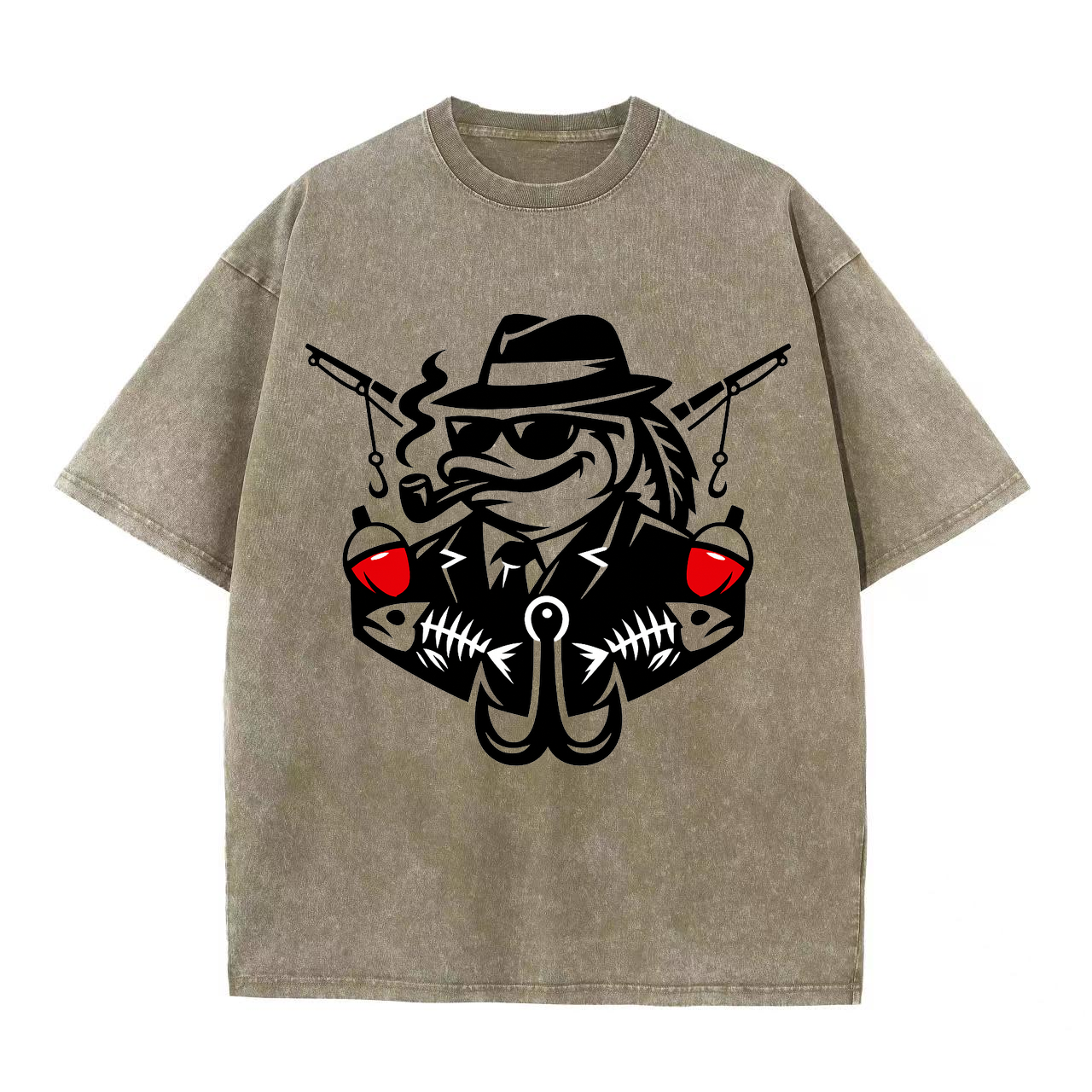 T-Shirt Angelglück am Wasser