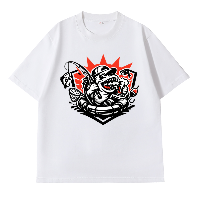 T-Shirt Angelglück am Wasser