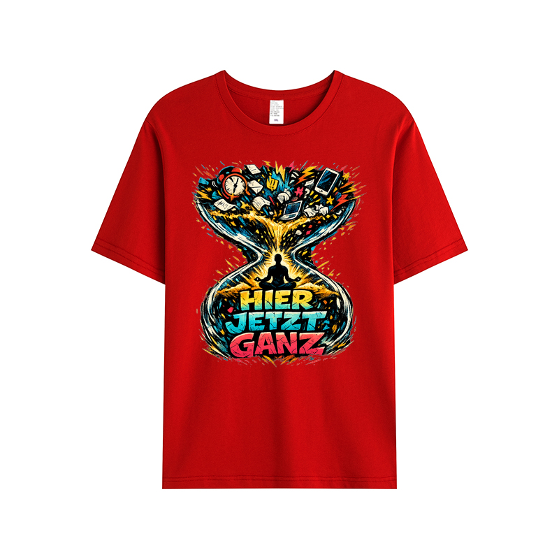 T-Shirt Hier, Jetzt, Ganz – Yoga Balance & Achtsamkeit