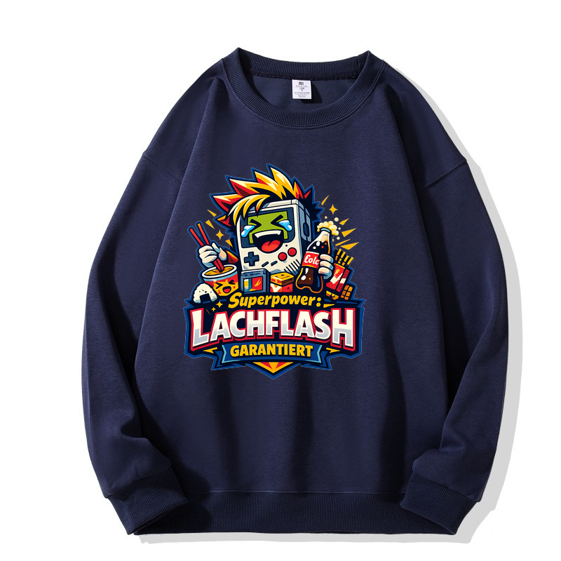 Sweatshirt Lachflash Superpower – Anime Humor Essential