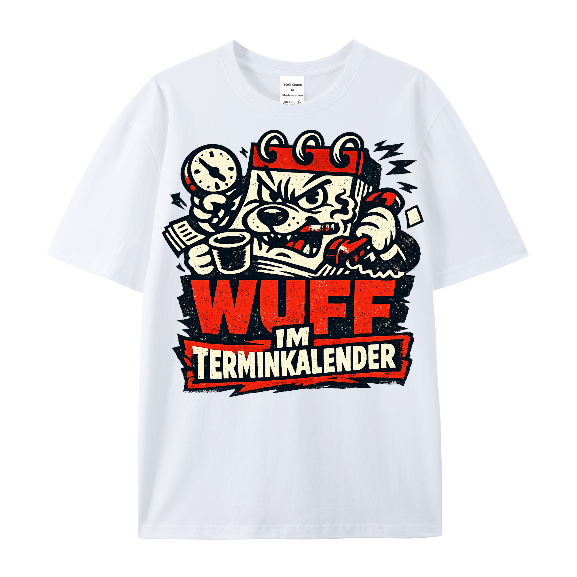 Wuff im Terminkalender t-shirt