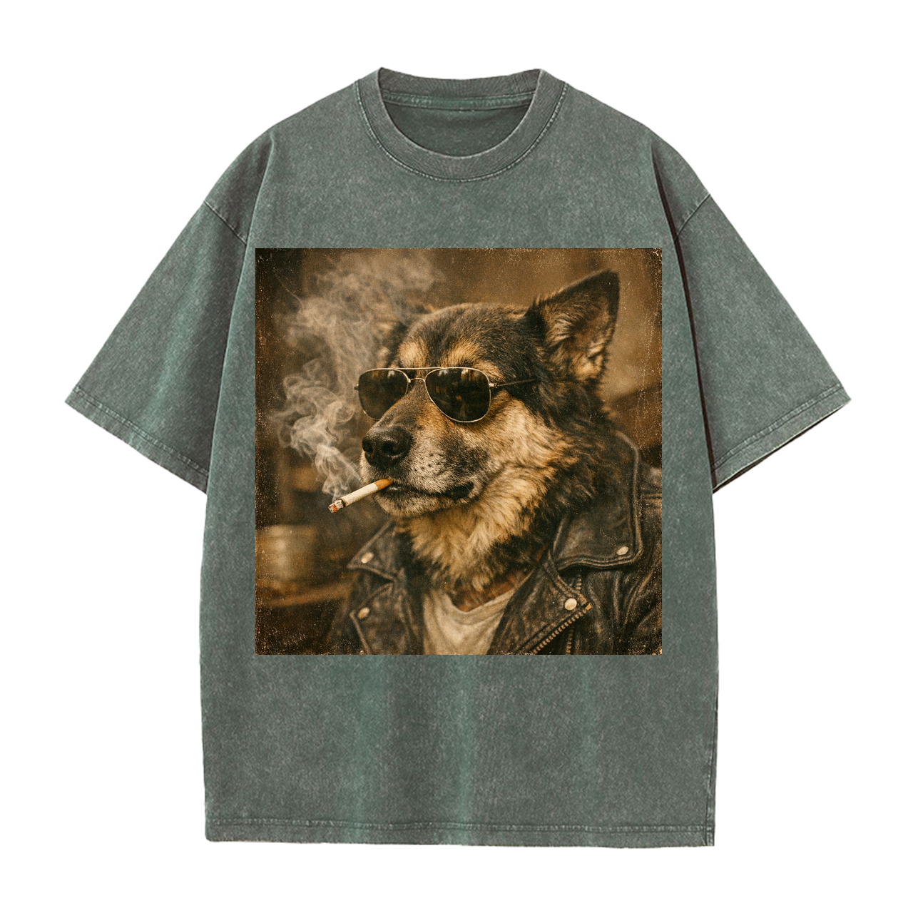 T-shirt Vintage Dog Polaroid Retro