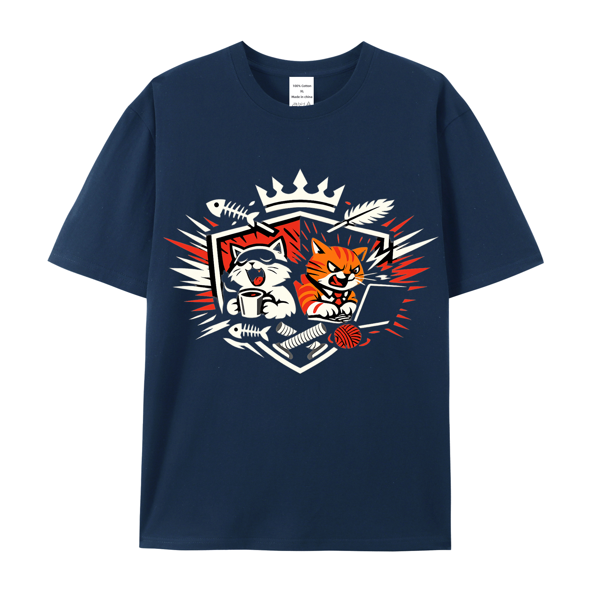 T-Shirt Katzenkönig Charm