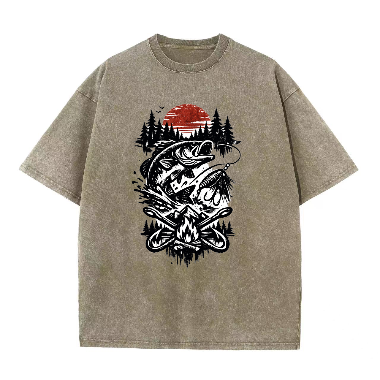 T-Shirt Anglerherz im Wassertraum