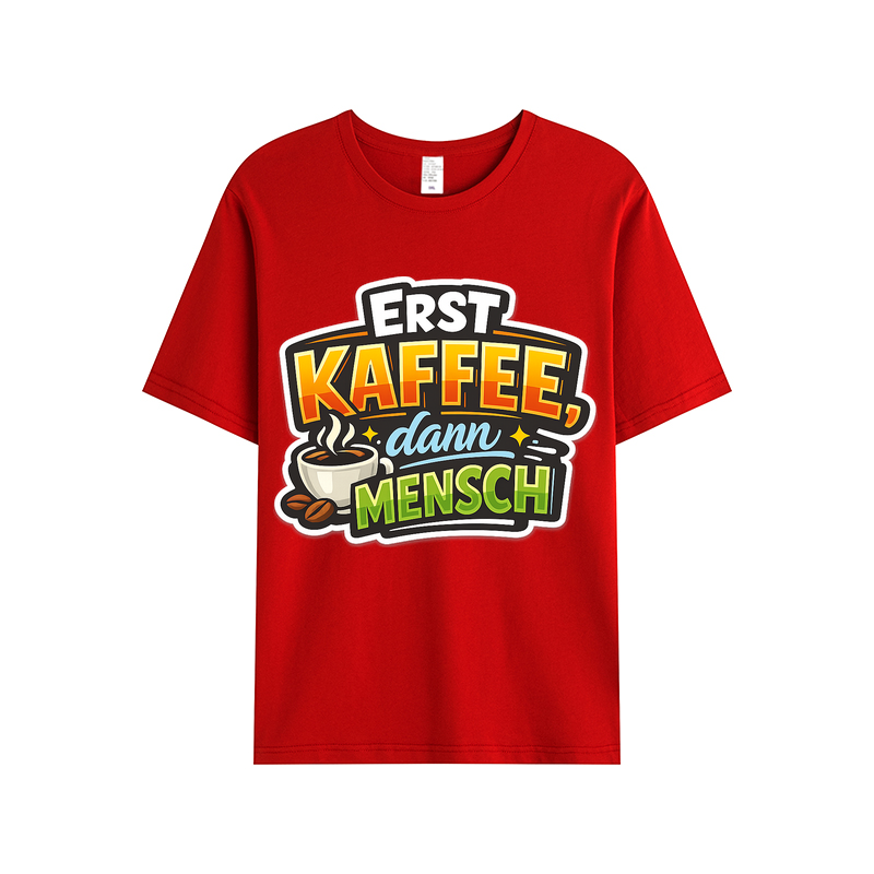 T-shirt Kaffeetasse Eskalation Kaffee zuerst Mensch danach