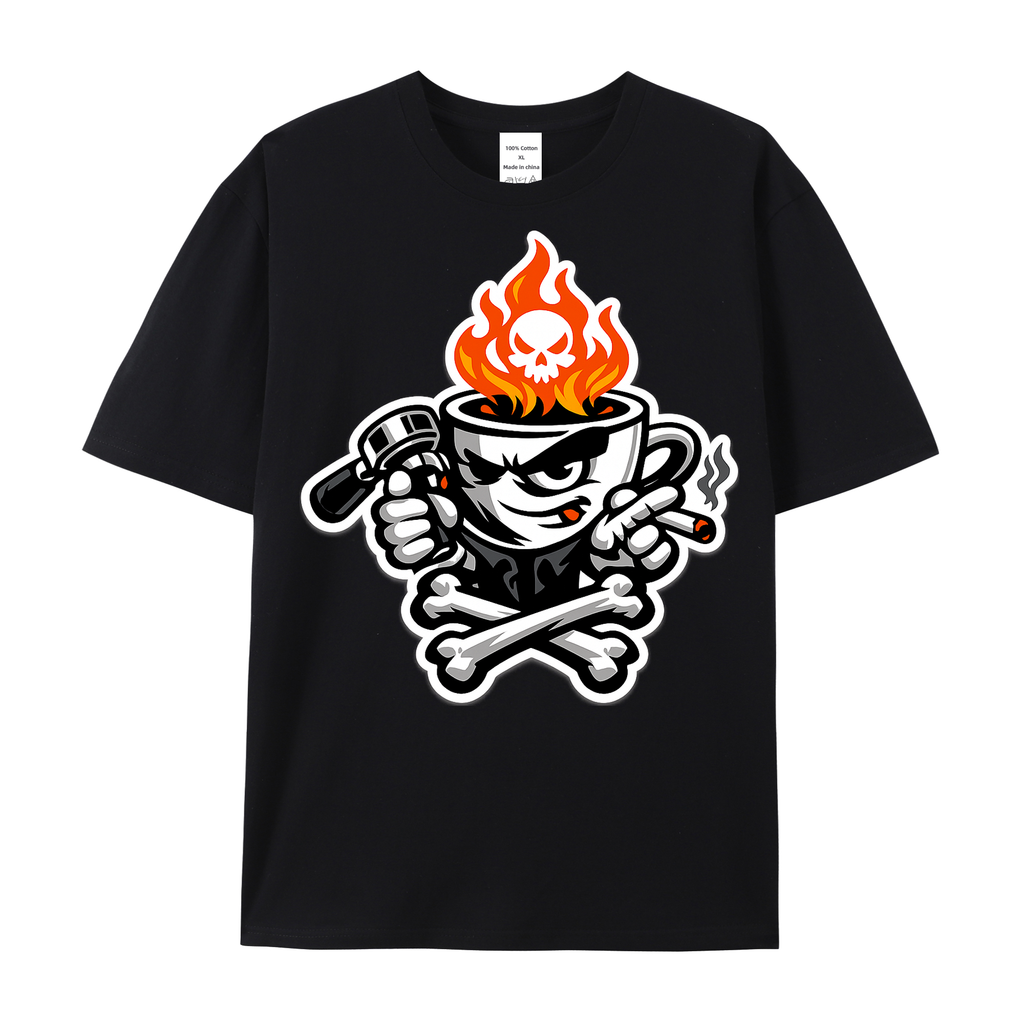 T-shirt Rebel Roast Mascot für Kaffee-Connaisseure
