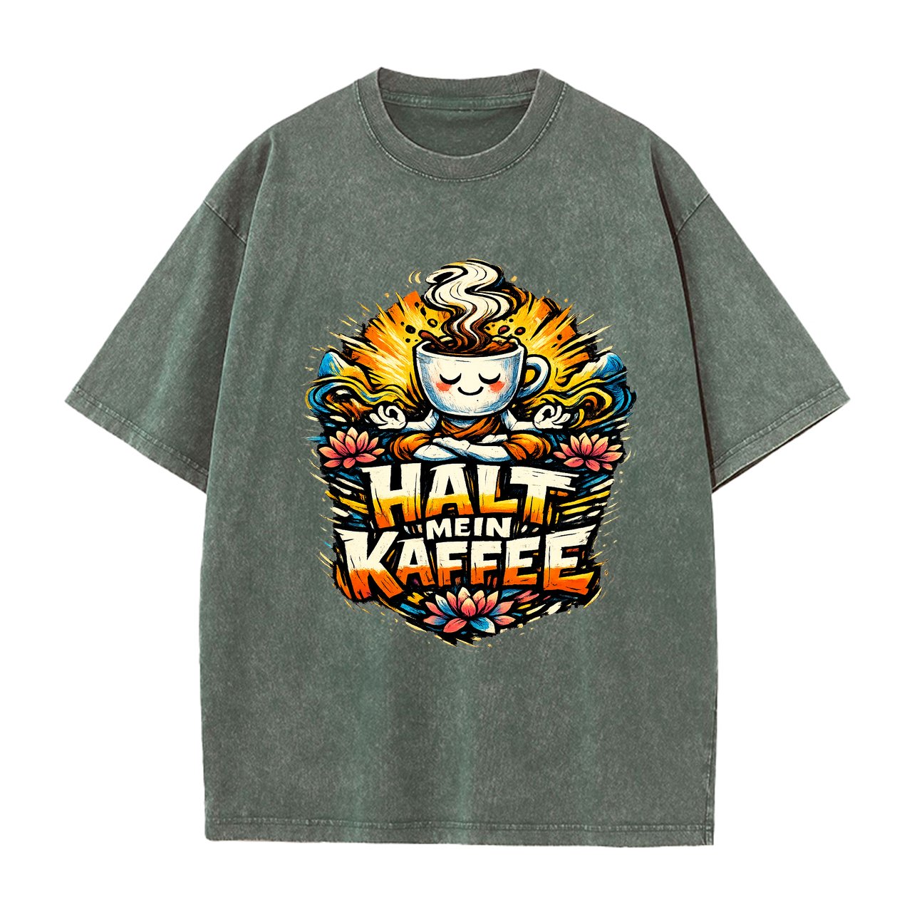 T-Shirt Kaffee-Yoga Flow