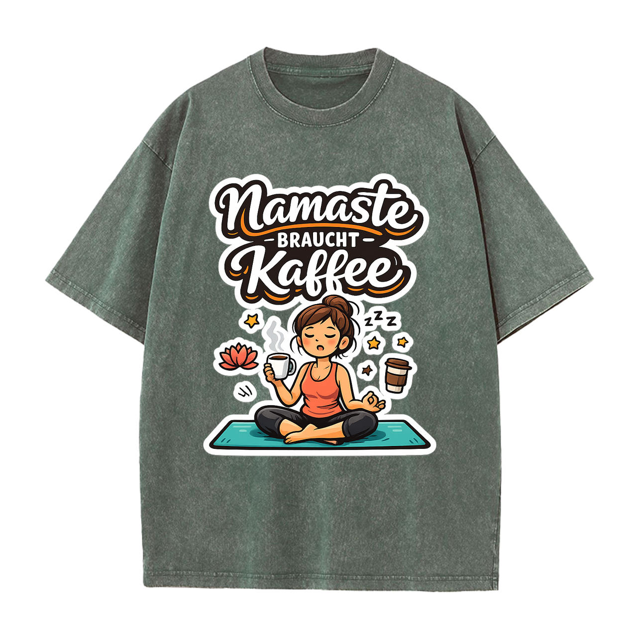T-shirt Namaste braucht Kaffee Yoga Humor Design