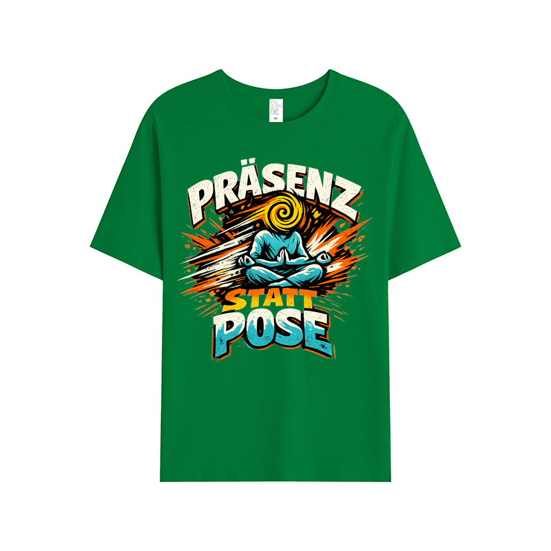 T-Shirt Präsenz statt Pose — Yoga mit Achtsamkeit