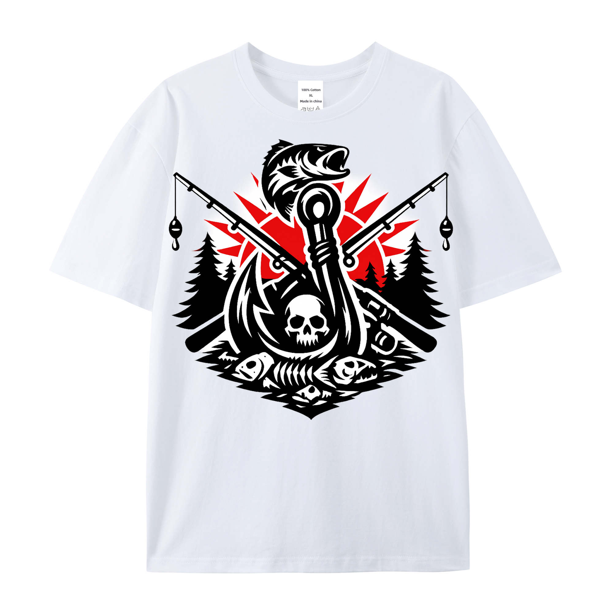 T-Shirt Angelglück am Wasser