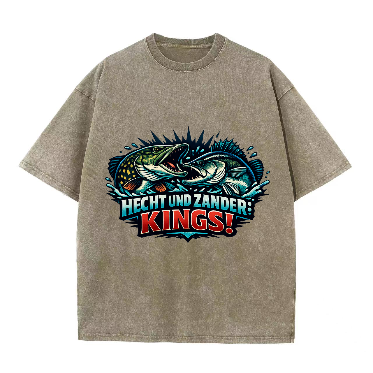 T-Shirt Anglerkönige: Hecht und Zander Charisma