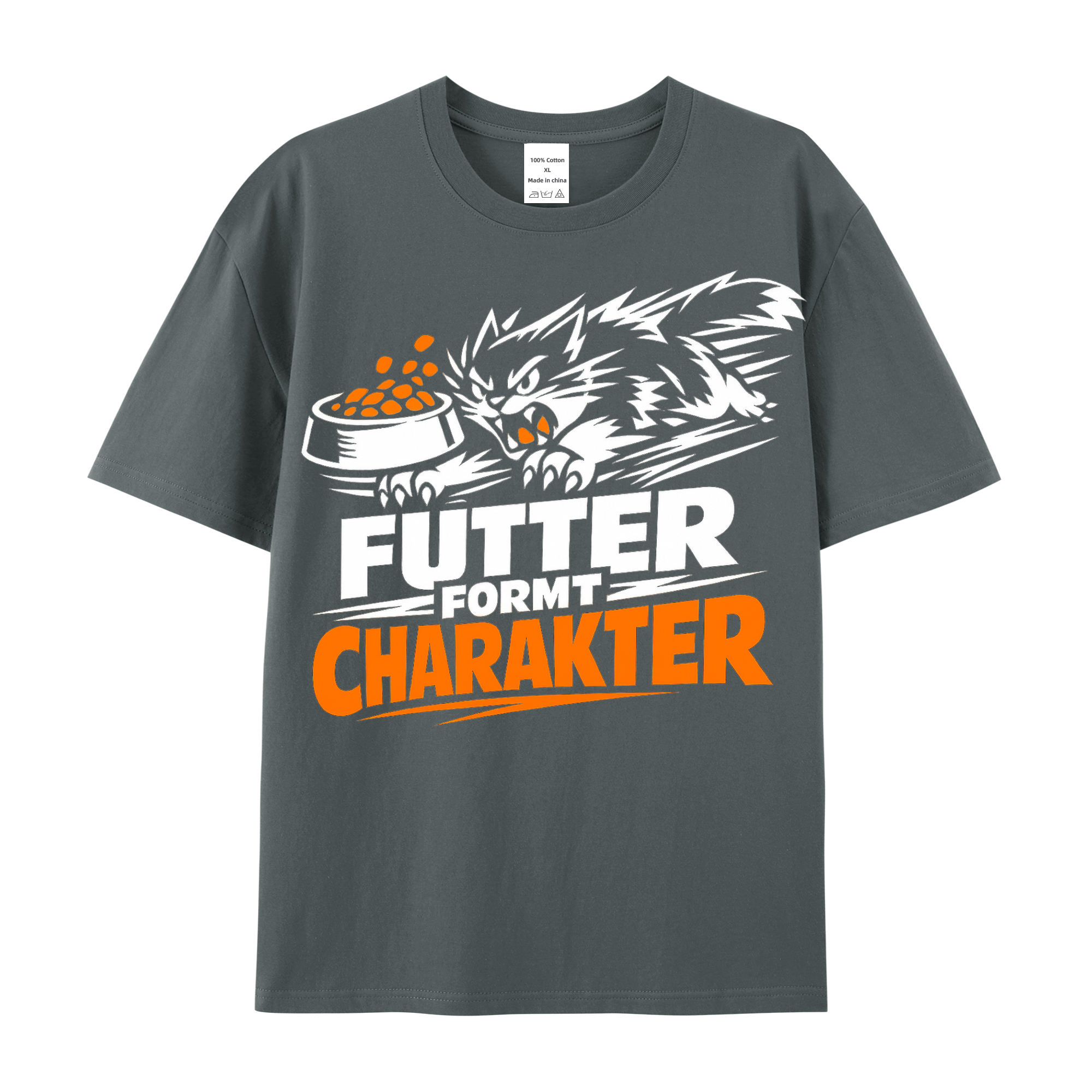 T-Shirt Katzencharakter Futterformt Stil