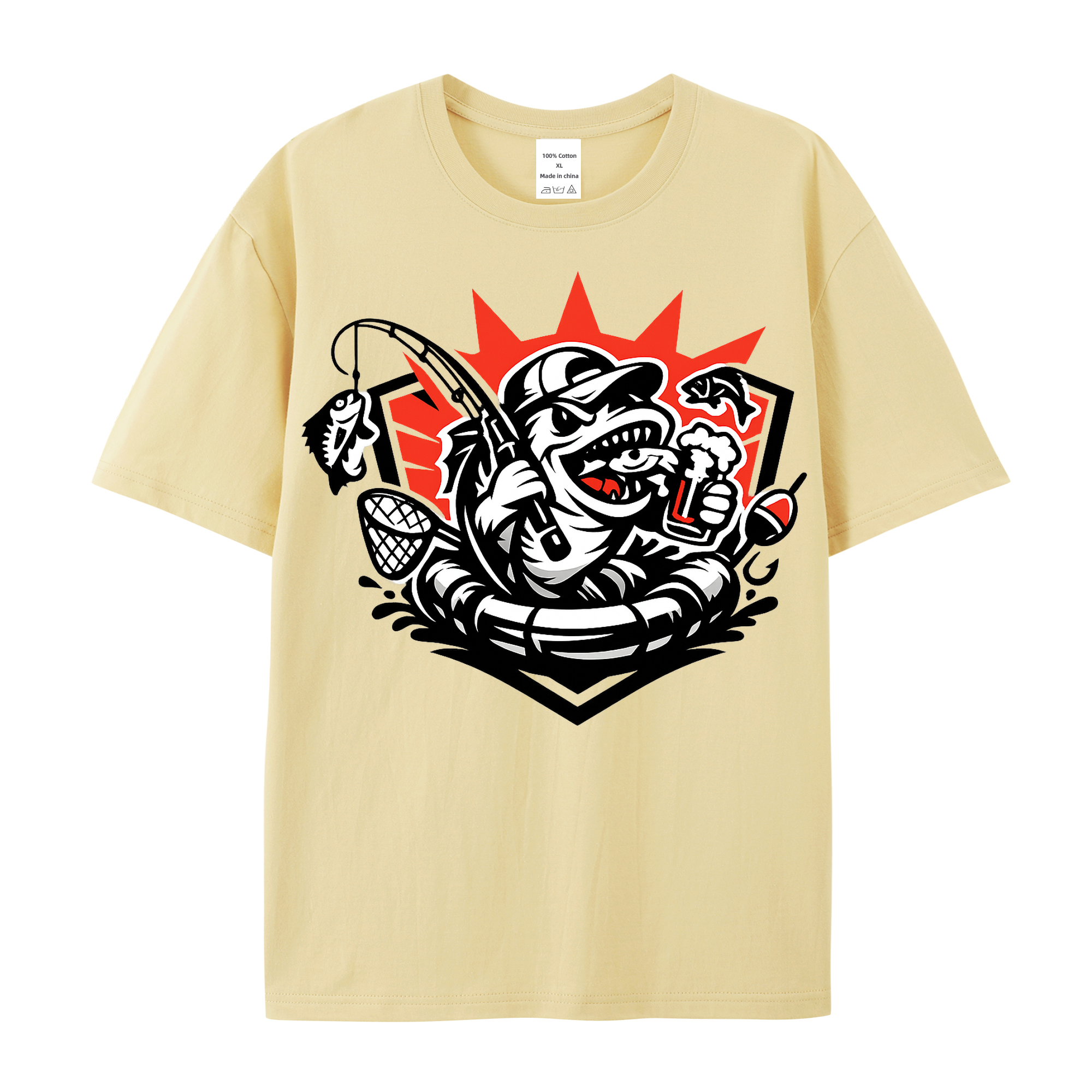 T-Shirt Angelglück am Wasser