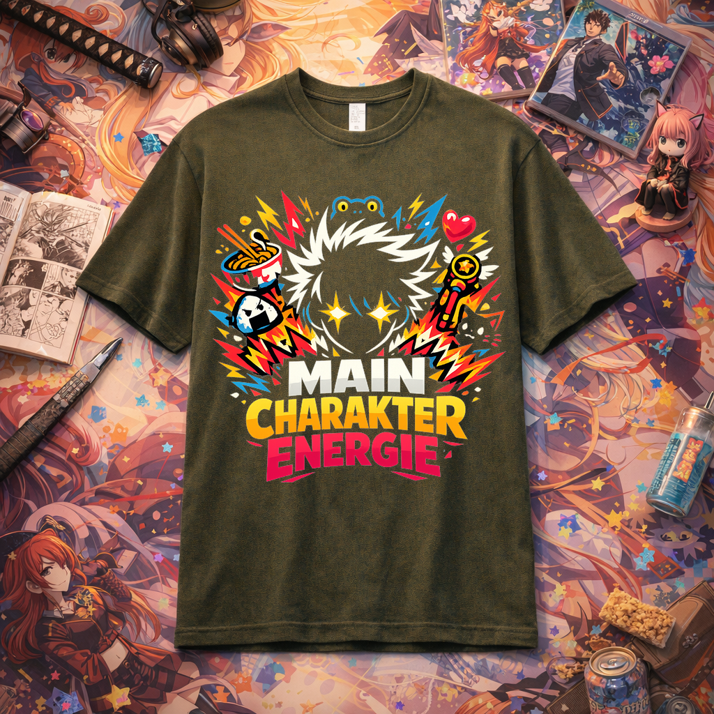 T-Shirt Main Charakter Energie Anime Vibes