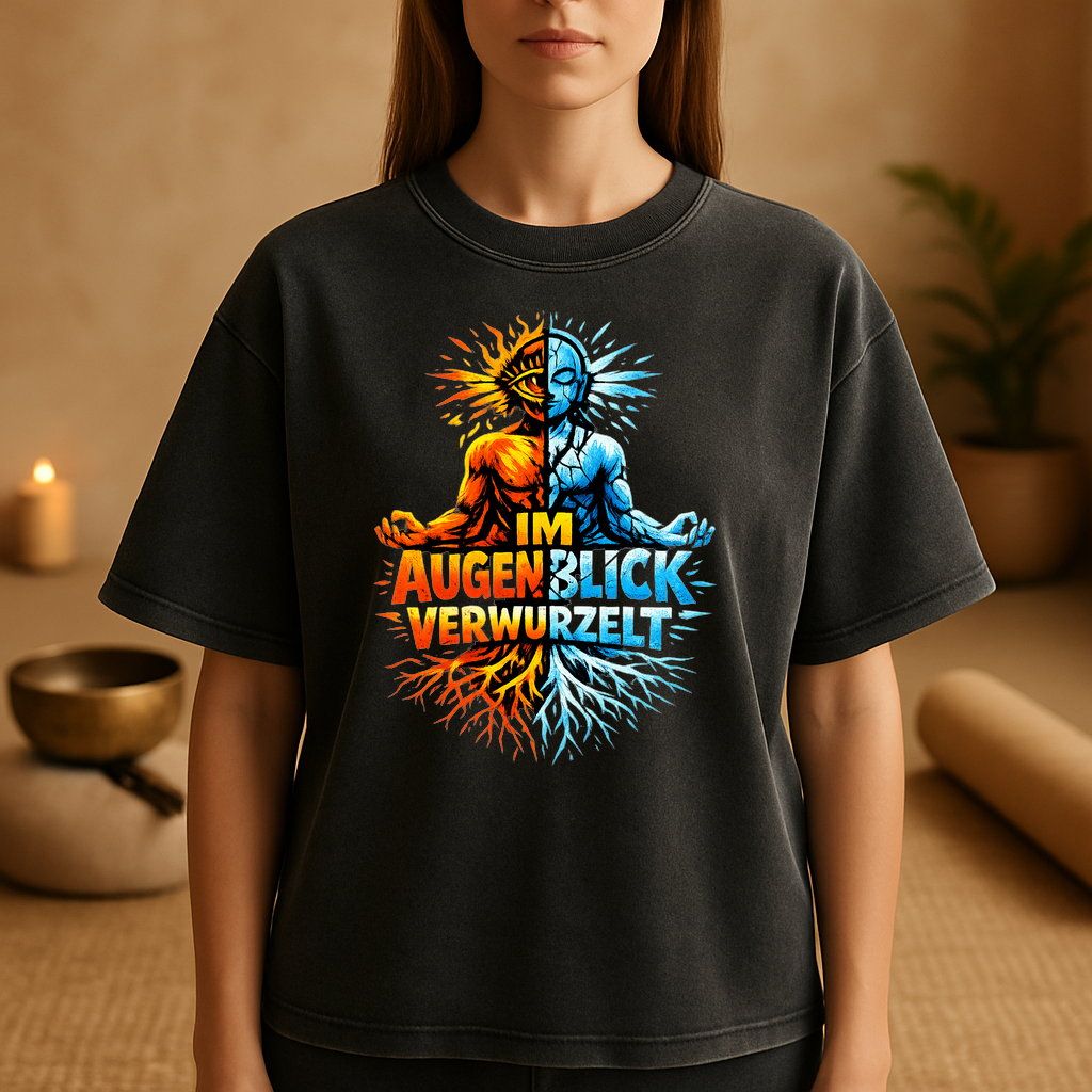 T-Shirt Augenblick Verwurzelt Zen Style