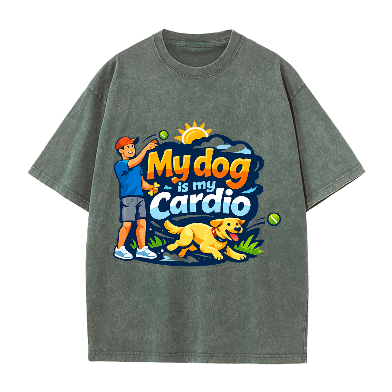 T-shirt My Dog Is My Cardio - Fitness Tee