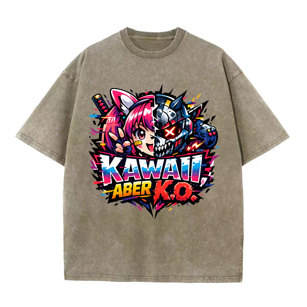 T-Shirt Kawaii K.O. Anime Vibes
