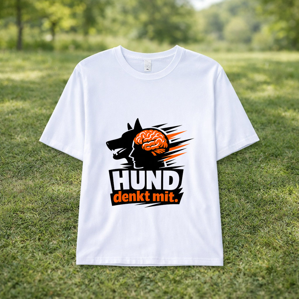 T-Shirt Hund denkt mit. – Cleverer Dog Lover Look