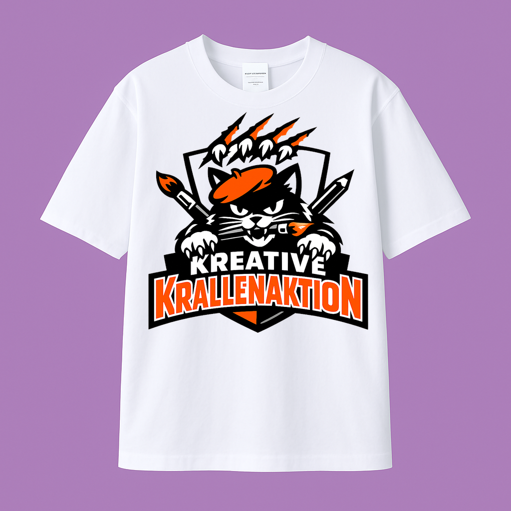T-Shirt Kreative Krallenaktion Cat Style