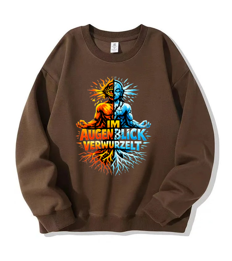 Sweatshirt Im Augenblick verwurzelt - Yoga Balance & Ruhe