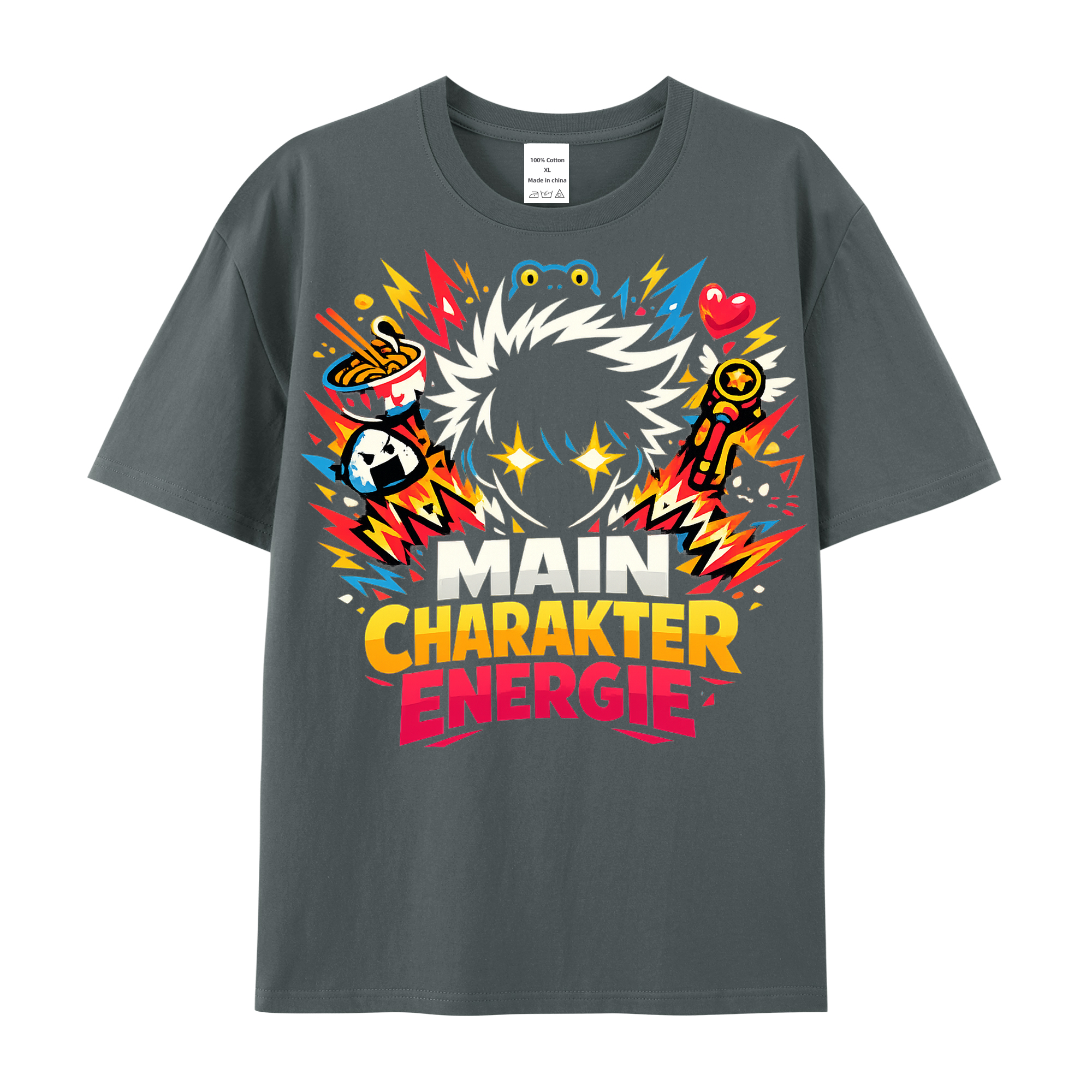 T-Shirt Main Charakter Energie Anime Vibes