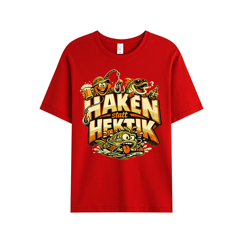t-shirt Haken statt Hektik Angler-Style