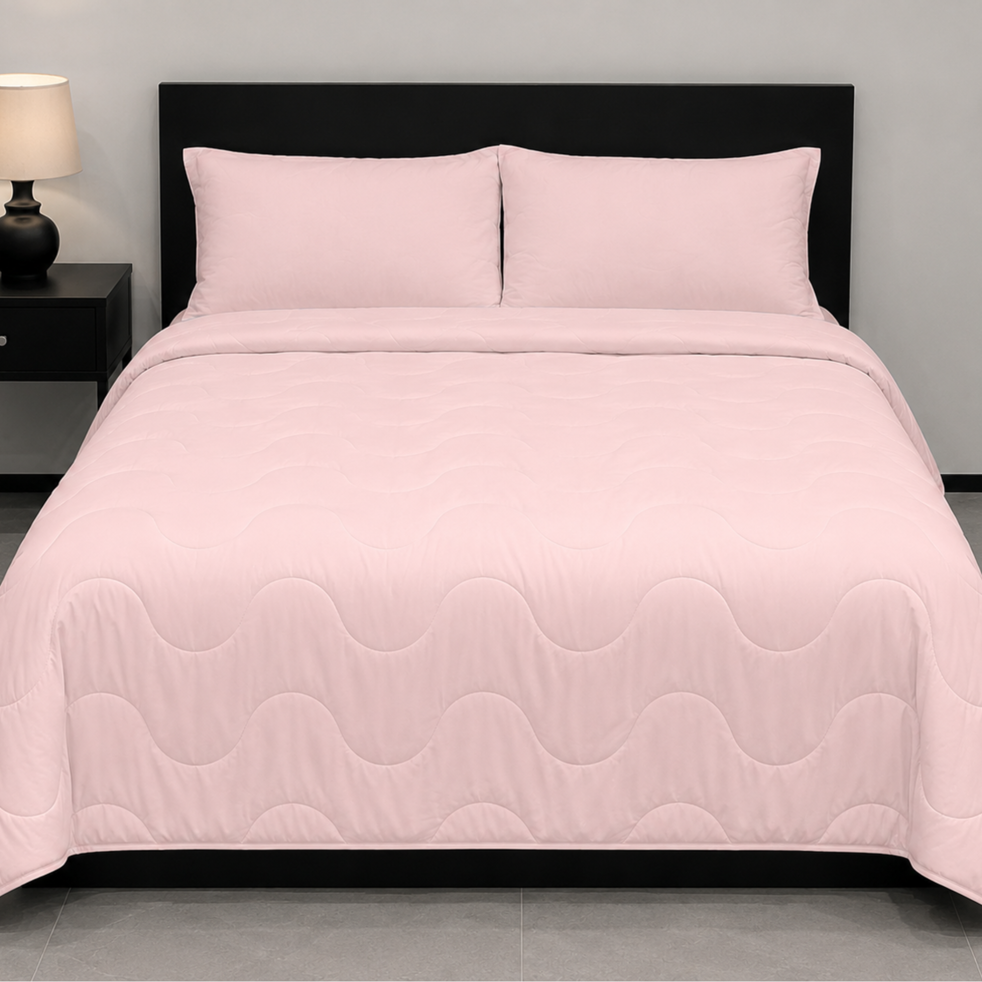 Frozen Rose MagicSleep blanket with wave stitching spread across a bed