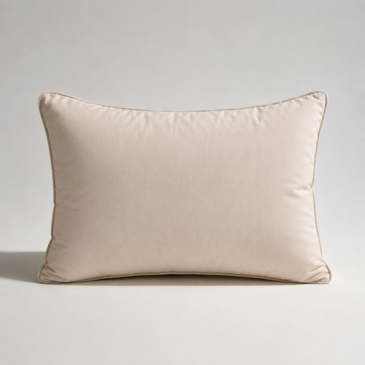 Frozen Beige IceCloud pillowcase with stitched edge visible