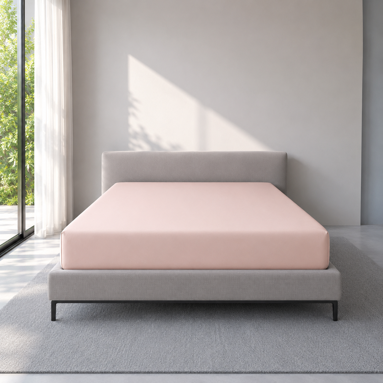IceCloud fitted sheet in Frozen Rose